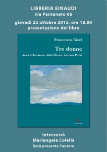 Tre Donne di Francesco Ricci alla Libreria Einaudi
