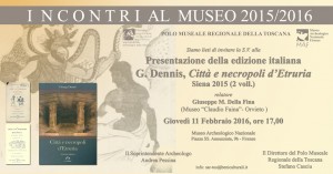 Presentazione CIttà e Necroli d'Etruria al Museo Archeologico Nazionale di Firenze
