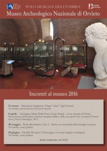 Incontri al Museo, Città e Necropoli d'Etruria a Orvieto
