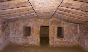 Tomba degli scudi a Tarquinia, il restauro